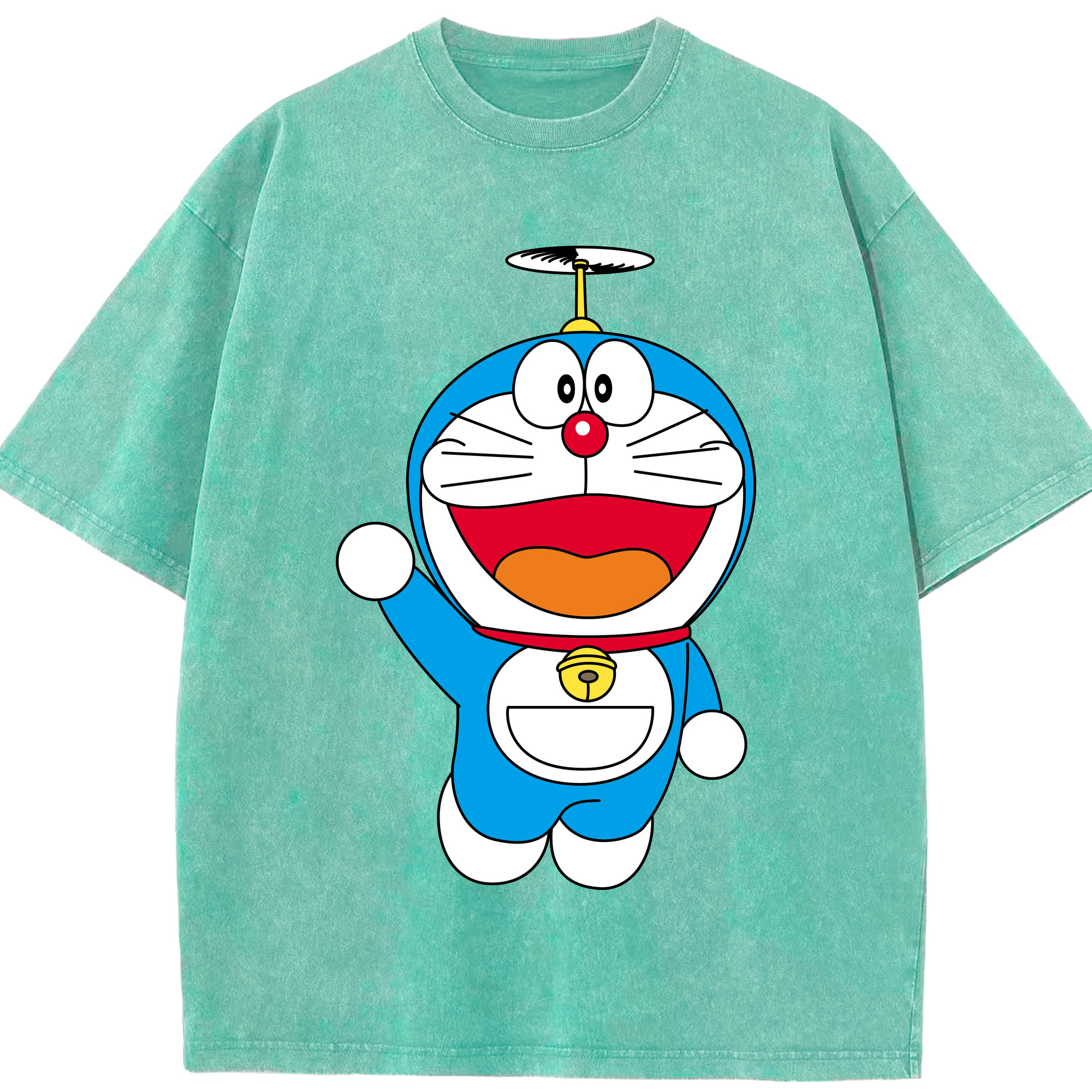 （画像用） ドラえもん Doraemon 綿100% ヴィンテージ風 半袖Tシャツ（フロントプリント）